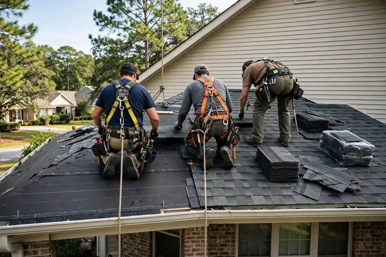 High View Roofing & Restoration team at work